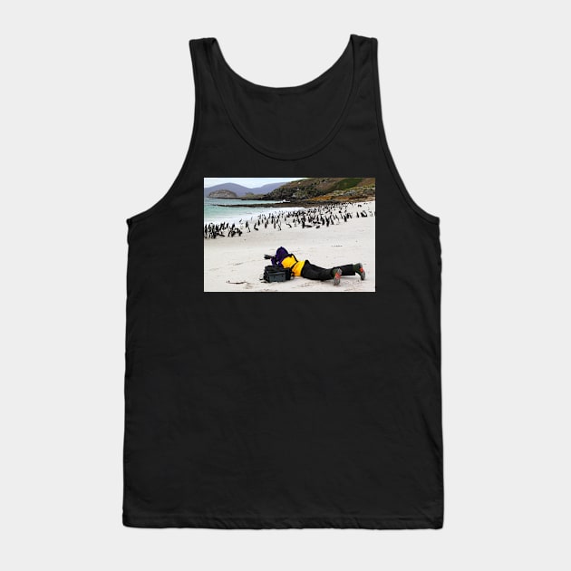 Magellanic Penguins Under Scrutiny Tank Top by Carole-Anne